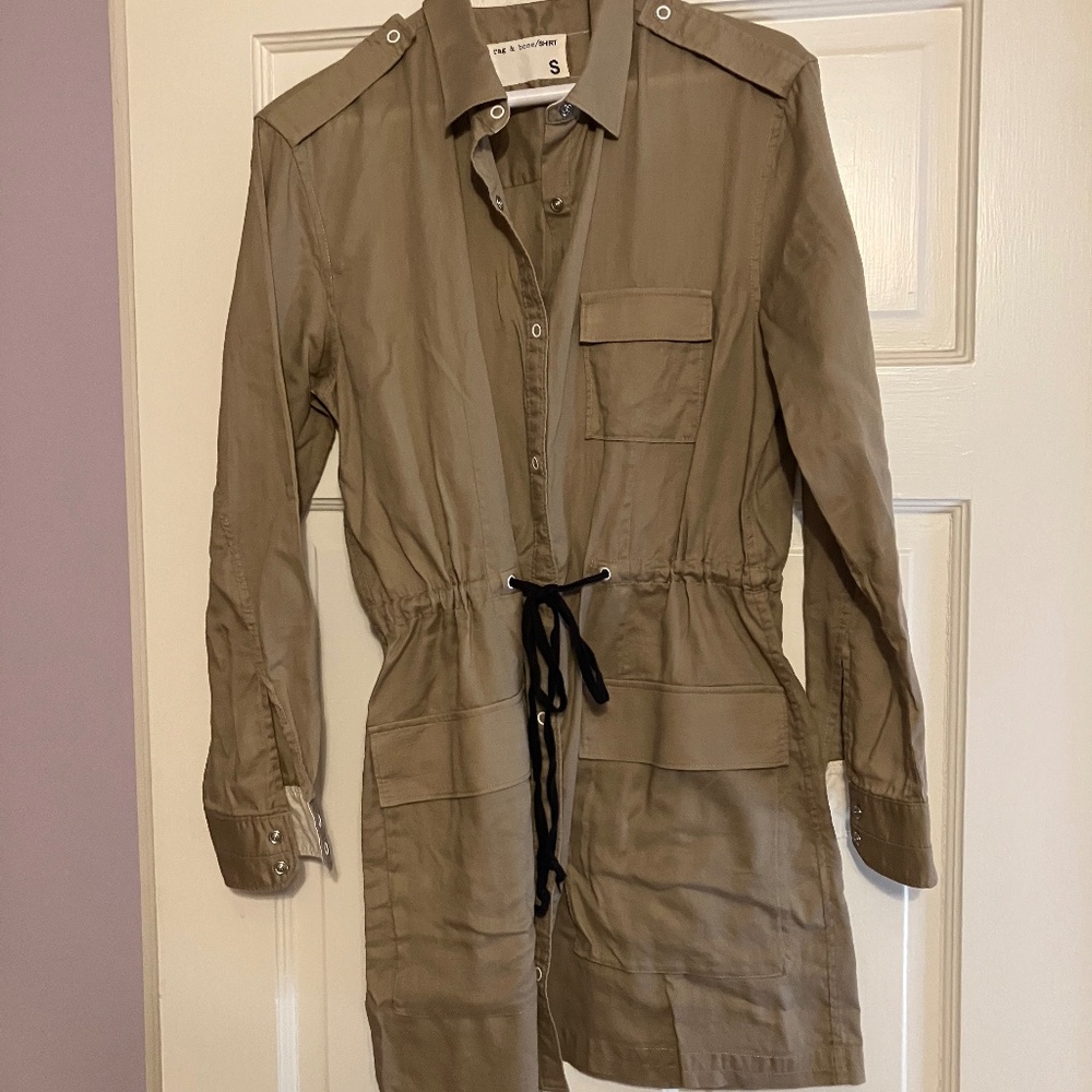 Rag & bone Tan Cotton Utility Shirt sz S